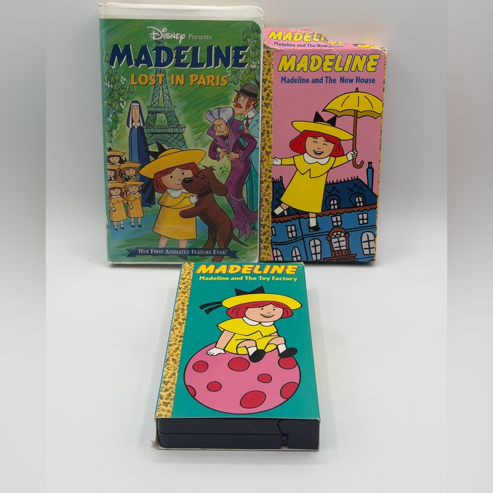 Lot of 3 Madeline (VHS) Madeline Lost in Paris/Toy Factory/The New House